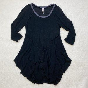 BLACK FREE PEOPLE INTIMATES 3/4 SLEEVE TOP